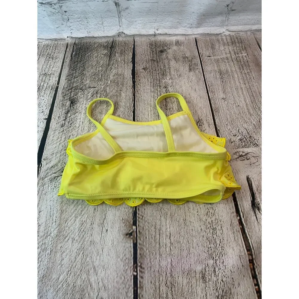 CRAZY 8's Girl’s Yellow Scalloped Bikini Top / Size: 2T
